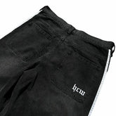 Hip Hop Baggy Jeans  Harajuku Goth Y2k Jeans for Black Striped Embroidered Wide Leg Denim Pants High Street Streetwear